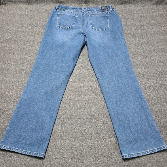 Natural Reflections Jeans Womens 16 Blue Comfort Stretch Flannel Lined Straight - Picture 9 of 11